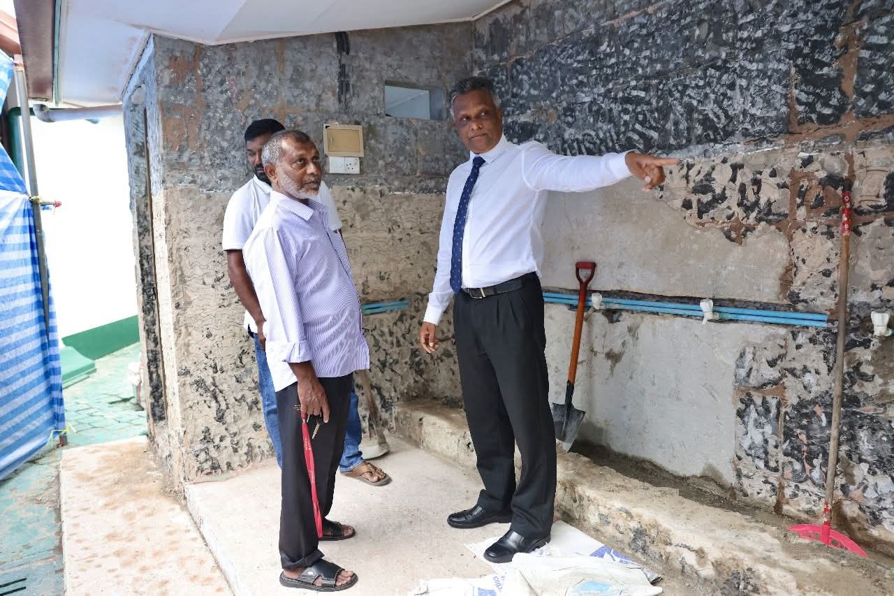 ބަންޑާރަ މިސްކިތުގެ މަރާމާތުގެ 98 އިންސައްތަ މަސައްކަތް ނިމެއްޖެ