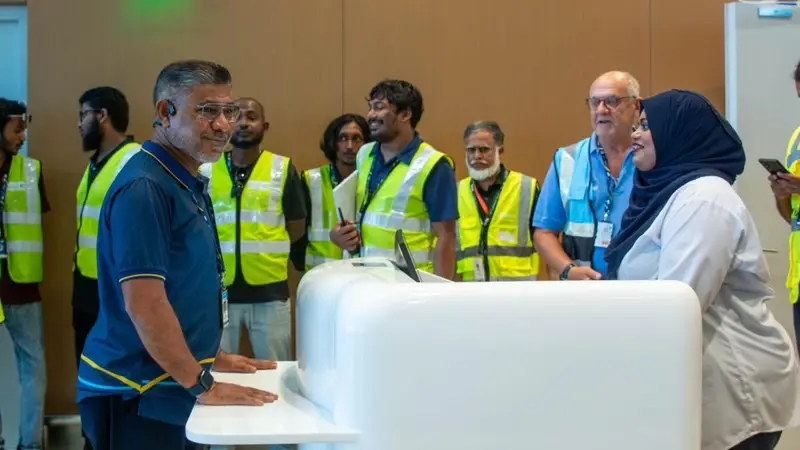 ވީއައިއޭގެ އާ ޓާމިނަލްގެ ފަސިންޖަރު ޗެކިން އާއި ބޯޑިން ސިސްޓަމްގެ ޓެކްނިކަލް ޓްރަޔަލް ކުރިއަށް ގެންގޮސްފި