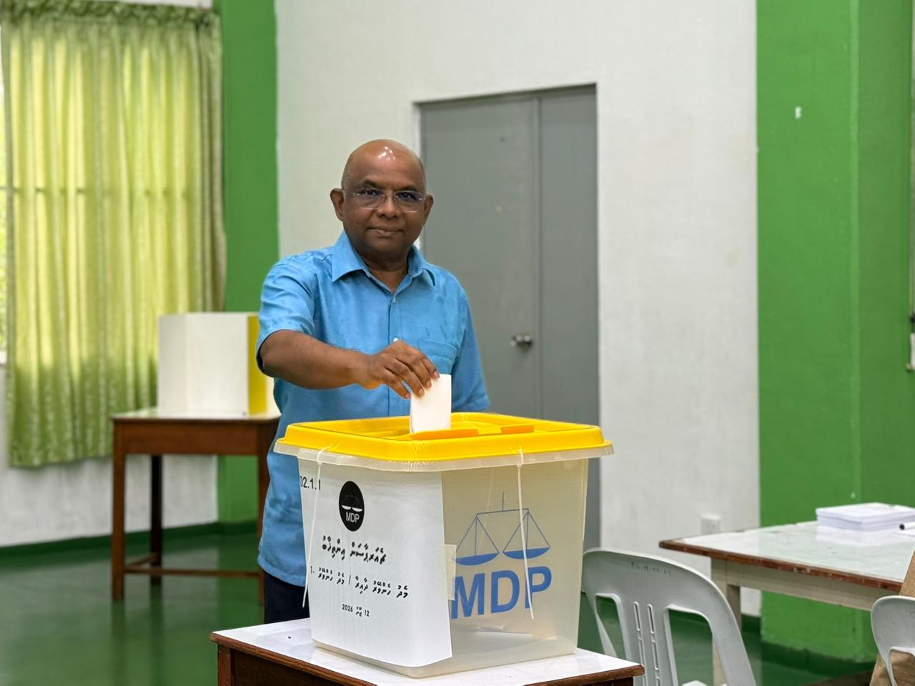 އެމްޑީޕީގެ ޗެއަރޕާސަން އިންތިޚާބުގައި ޕާޓީގެ ރައީސް ޢަބްދުﷲ ޝާހިދު ވޯޓުލައްވައިފި